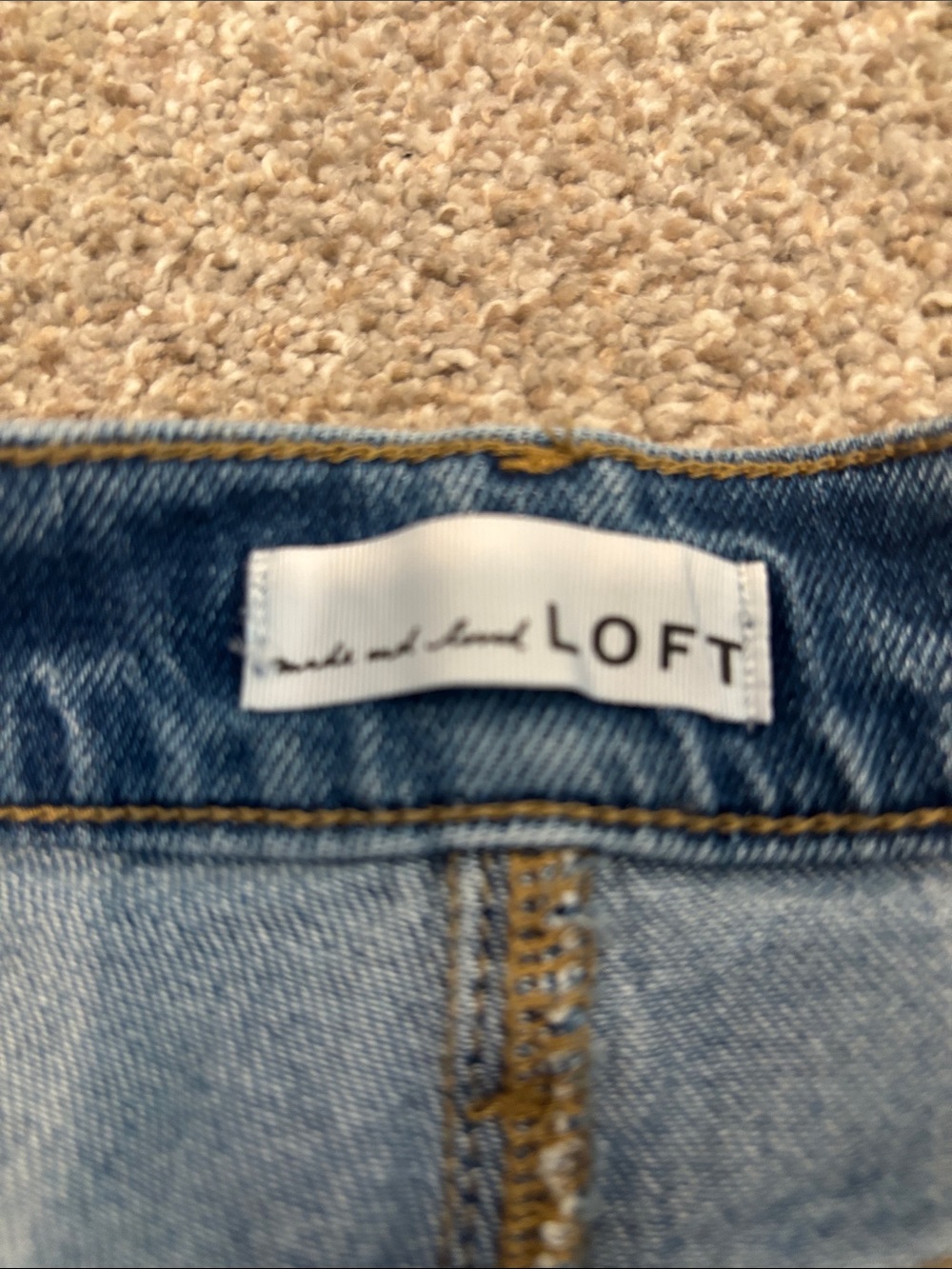 LOFT Medium Blue Wide-Leg Jeans - Picture 2 of 4
